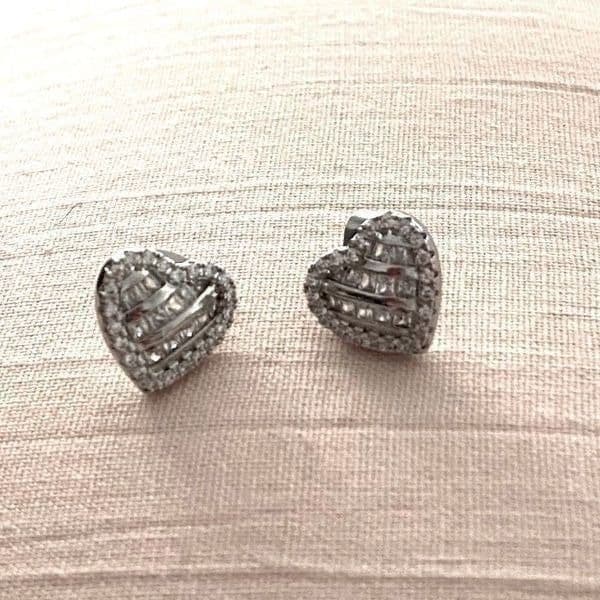 The Hearts Desire Gorgeous Stud Earrings 925 White Sapphire - Thumbnail 6