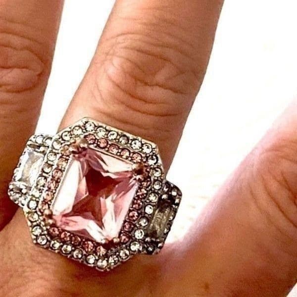 The Epic Millennial Pink Ring in 925 silver SIZE 6 - Image 1
