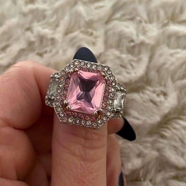 The Epic Millennial Pink Ring in 925 silver SIZE 6 - Thumbnail 5