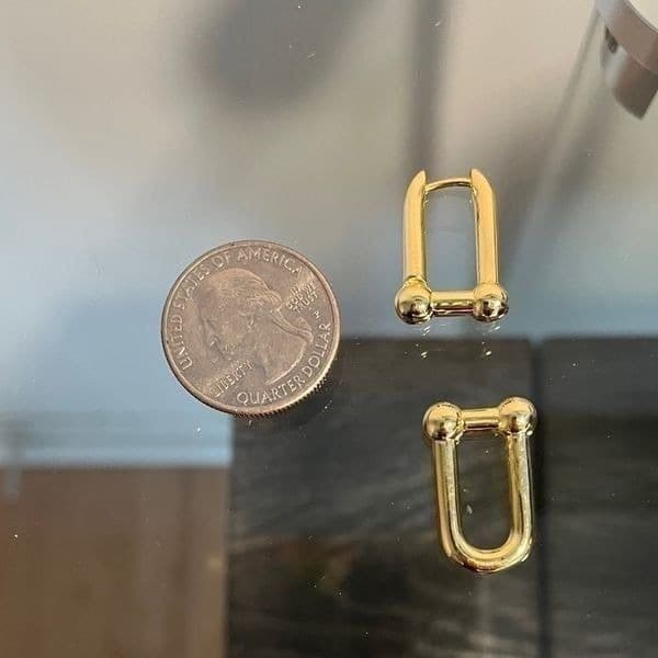 The U Link 2 in 1 Statement Drop Earring in 925 Silver - Thumbnail 3