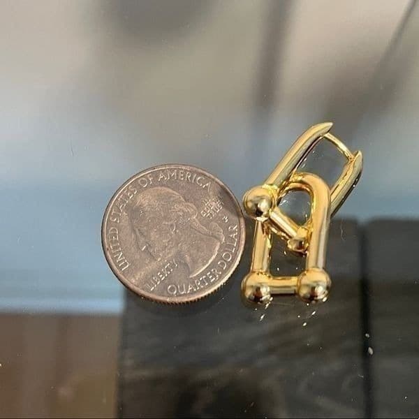 The U Link 2 in 1 Statement Drop Earring in 925 Silver - Thumbnail 10