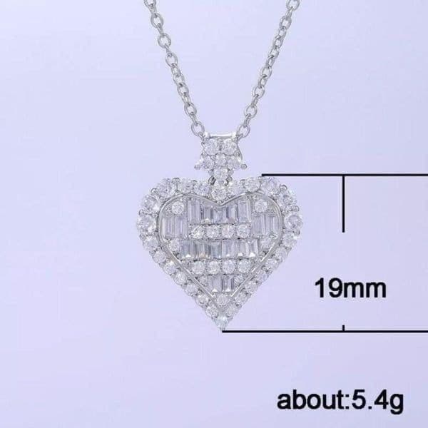 The Heart Of The Deal 925 Silver Pendant W White Sapphire - Thumbnail 3