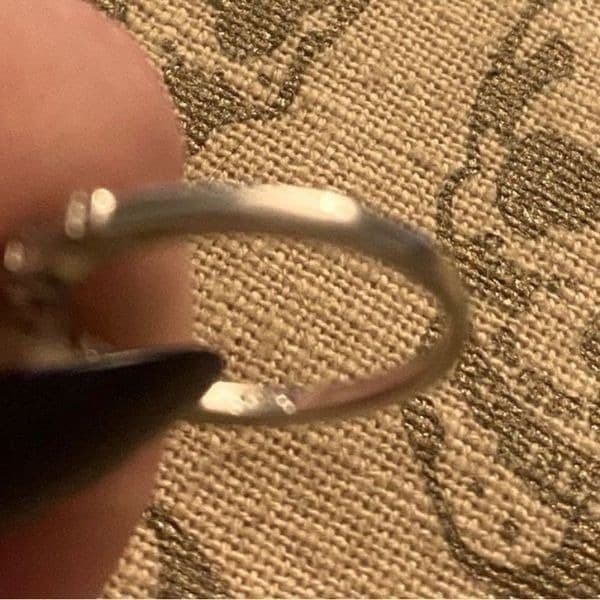 -The WithThese Rings 925 Silver Ring W/White Sapphire Set sz 6 - Thumbnail 5