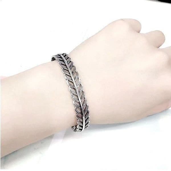 The Braided Cuff Bracelet adjustable, in 925 silver. - Image 1