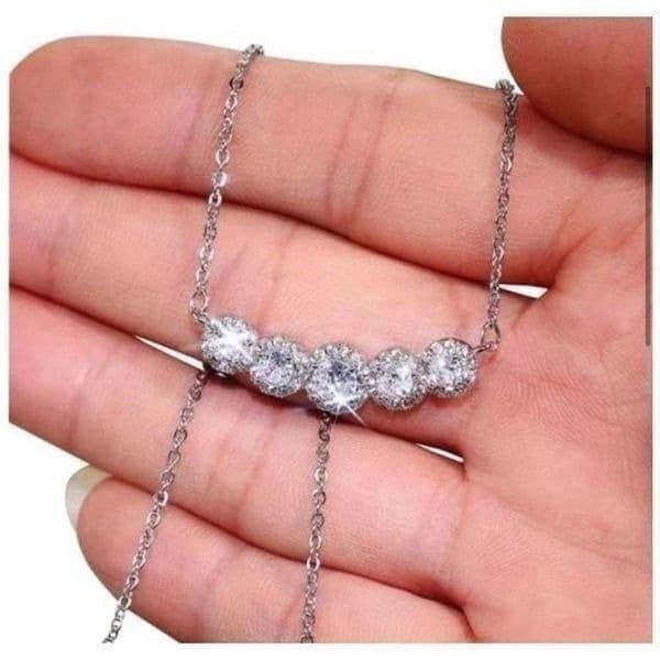 The Smith Cubic Zirconia and 925 Silver Pendants Necklace - Image 1