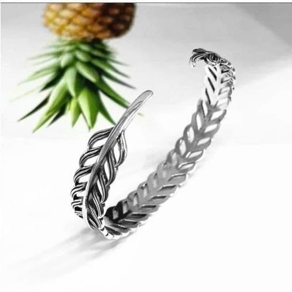 The Braided Cuff Bracelet adjustable, in 925 silver. - Thumbnail 4