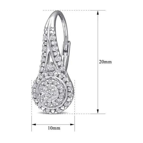 The Aria Drop Earrings in 925 silver and cubic zirconia - Thumbnail 5