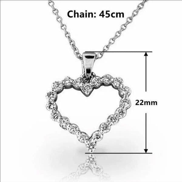 The Valentina Crystal heart and 925 pendant necklace - Thumbnail 6