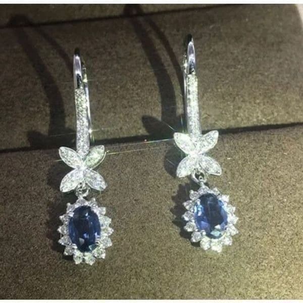 The Super Star zircon and 925 drop dangle earrings - Thumbnail 4