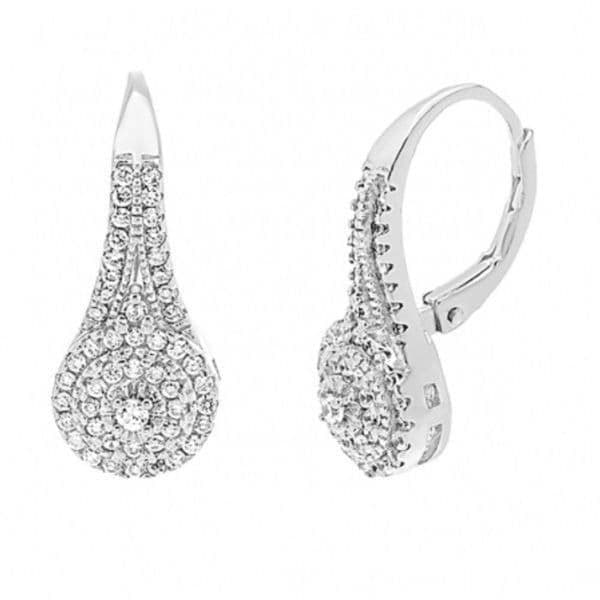 The Aria Drop Earrings in 925 silver and cubic zirconia - Image 1