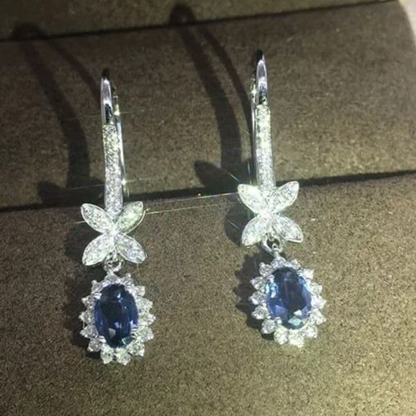 The Super Star zircon and 925 drop dangle earrings - Thumbnail 5