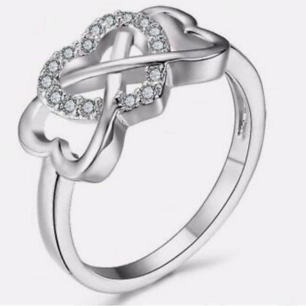 The Infinite Heart luxury ring in 925 silver sz 6 - Thumbnail 5
