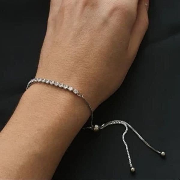 The Modern Classic Tennis Bracelet with cubic zirconia and 925 - Image 1