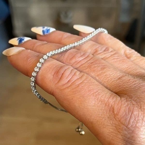The Modern Classic Tennis Bracelet with cubic zirconia and 925 - Thumbnail 11
