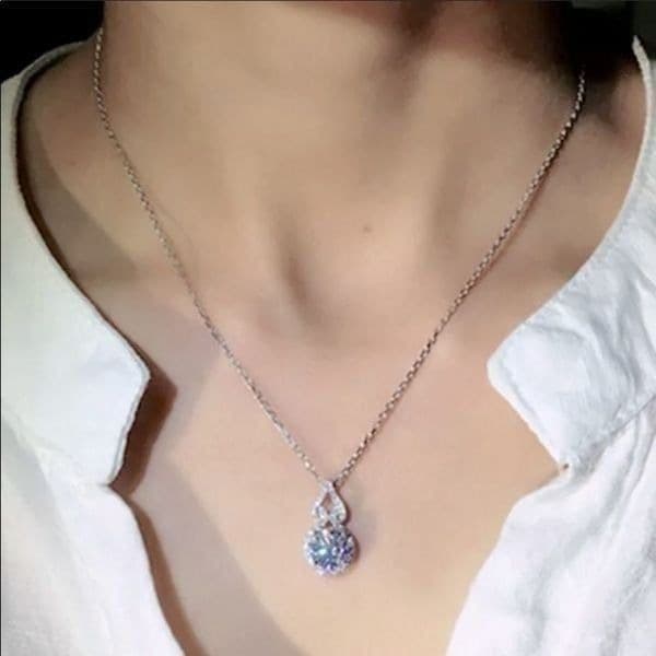 The Cathedral estate inspired 925 White Sapphire Pendant necklace - Thumbnail 10