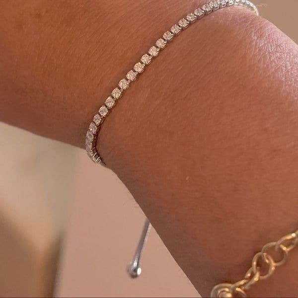 The Modern Classic Tennis Bracelet with cubic zirconia and 925 - Thumbnail 4