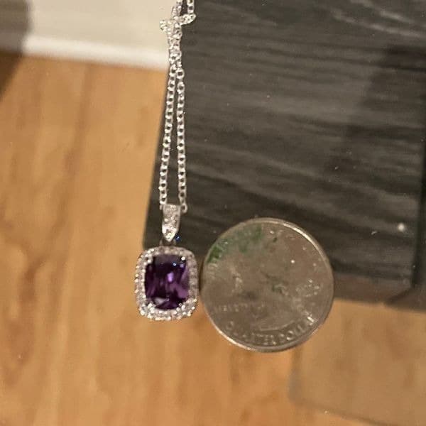 The Amethyst Classic Stunner pendant necklace in 925 and cubic zirconia - Thumbnail 5