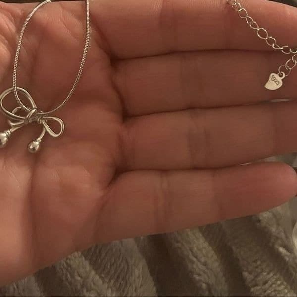 The Bow tie Pendant clavicle necklace - Thumbnail 3