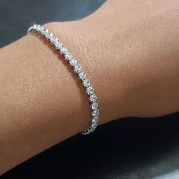The Modern Classic Tennis Bracelet with cubic zirconia and 925 - Thumbnail 2