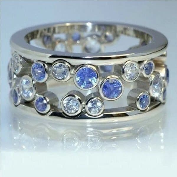 The Stellar Blue Band Ring in silver sz 6 - Thumbnail 3
