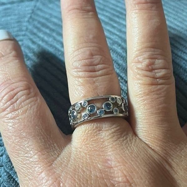 The Stellar Blue Band Ring in silver sz 6 - Thumbnail 7