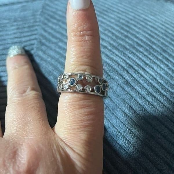 The Stellar Blue Band Ring in silver sz 6 - Thumbnail 6