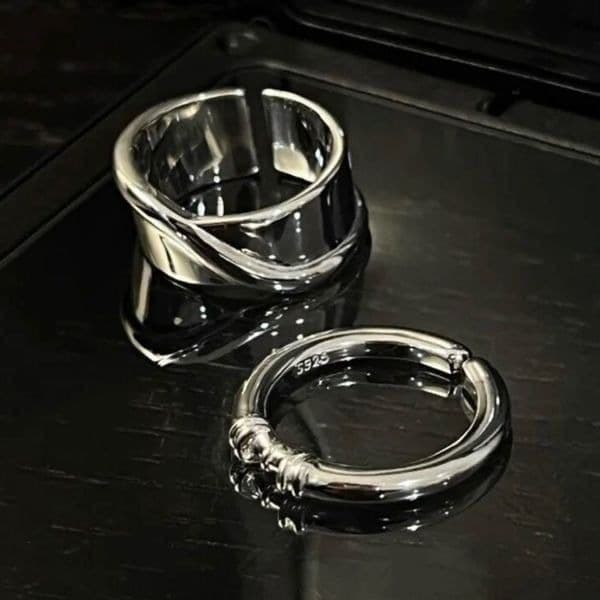 The Thin Beauty Ring adjustable in 925 silver - Thumbnail 4