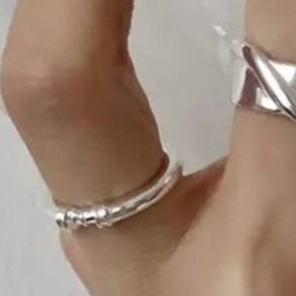 The Thin Beauty Ring adjustable in 925 silver - Thumbnail 9