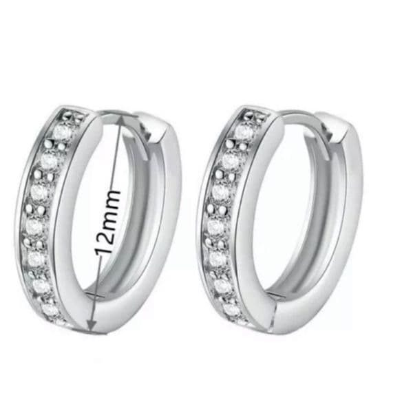 The Mini Sparkle Hoop earrings in 925 and cubic zirconia - Thumbnail 3