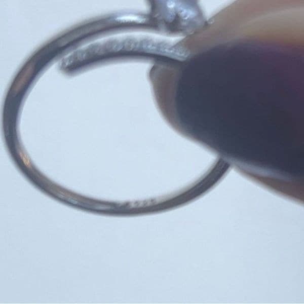 The Shooting Star Bypass Ring adjustable cubic zirconia 925 silver - Thumbnail 3