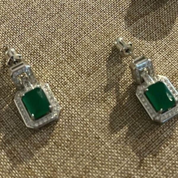 The Emerald City Drop earrings in 925 silver - Thumbnail 8