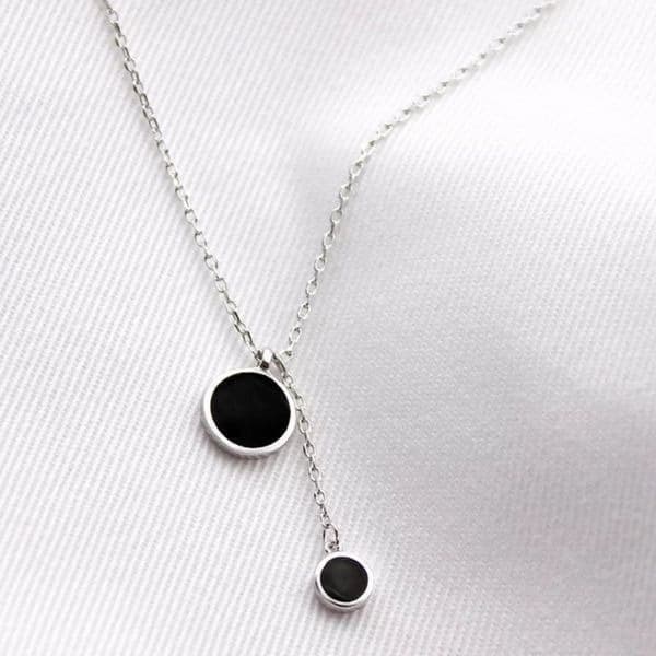 The Polka Dot dangle necklace in enamel and 925 silver - Image 1