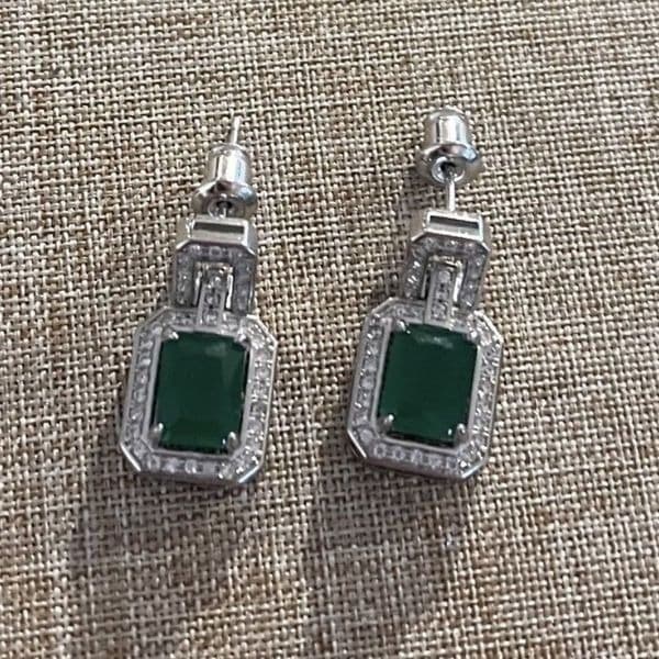 The Emerald City Drop earrings in 925 silver - Thumbnail 5