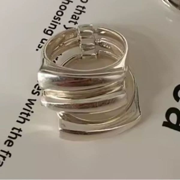 The trio statement ring in 925 silver - Thumbnail 6