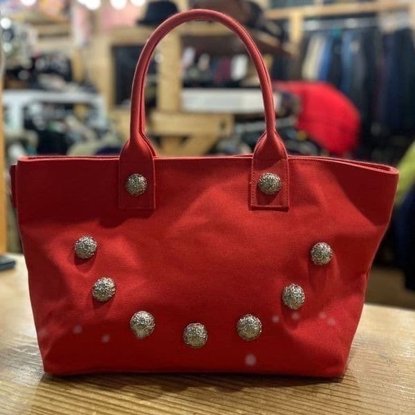 Marc by Marc Jacobs Orange canvas tote with silver accents - Thumbnail 2