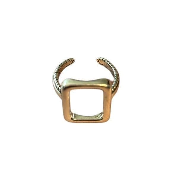 The big rectangle ring in 925 silver - Thumbnail 4