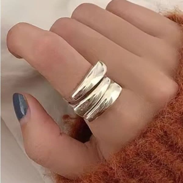 The trio statement ring in 925 silver - Image 1