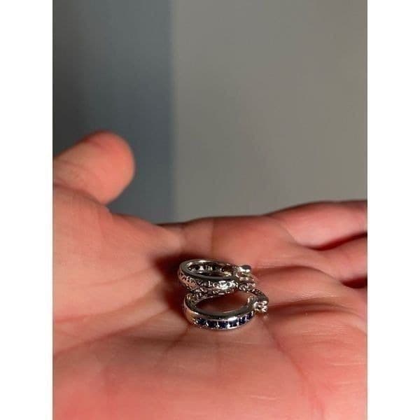 The Blue Hoop earring in 925 - Thumbnail 3