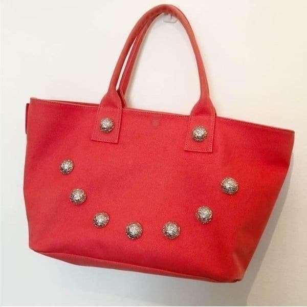 Marc by Marc Jacobs Orange canvas tote with silver accents - Image 1