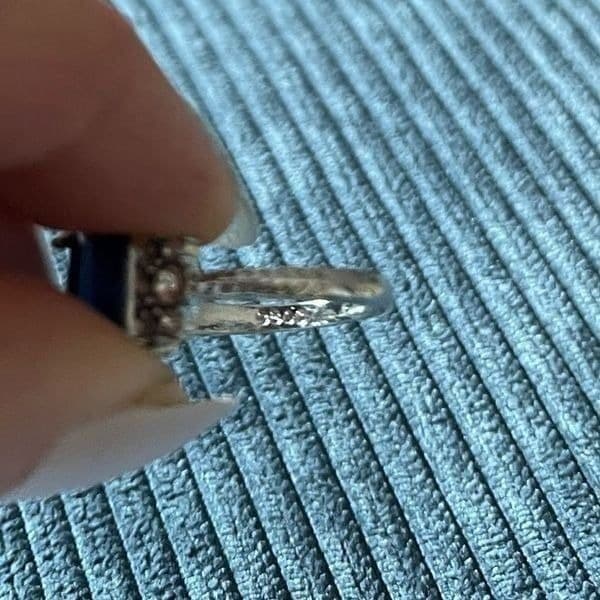 The Debutant In Blue cocktail ring in silver sz 9 - Thumbnail 5