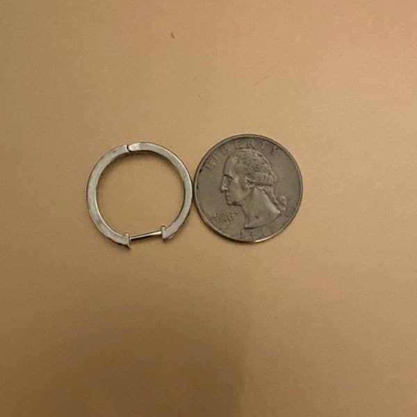 Last pair! The Dramatic Hoop in cubic zirconia in 925 - Thumbnail 5
