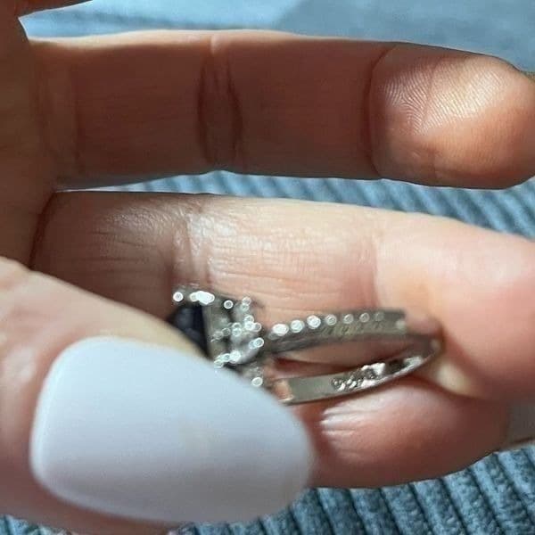 The Debutant In Blue cocktail ring in silver sz 9 - Thumbnail 4