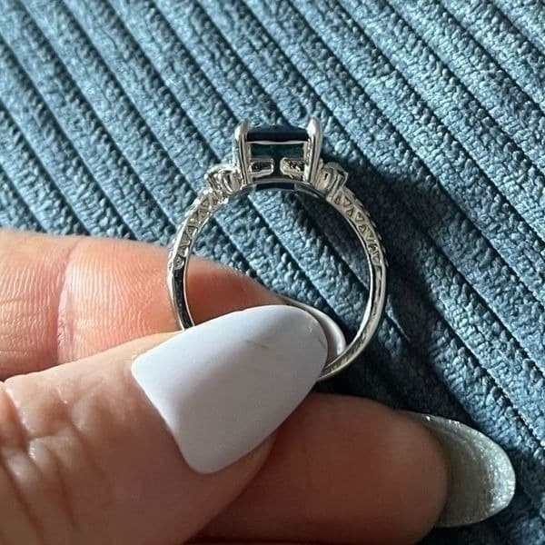 The Debutant In Blue cocktail ring in silver sz 9 - Thumbnail 7