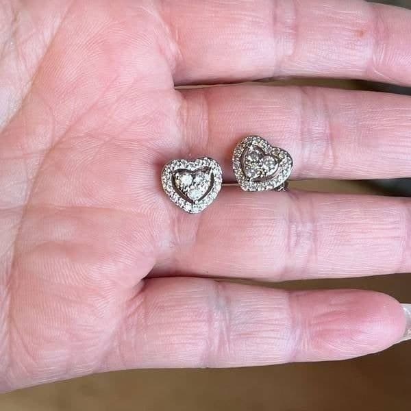 The Dainty Hearts stud 925 silver - Thumbnail 4