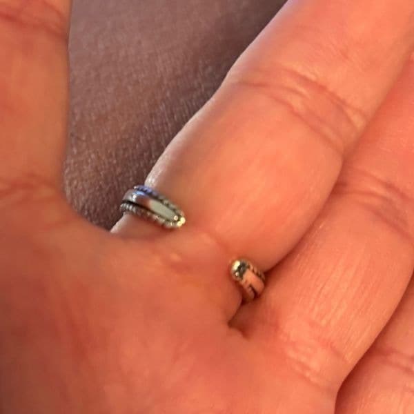 The big rectangle ring in 925 silver - Thumbnail 6