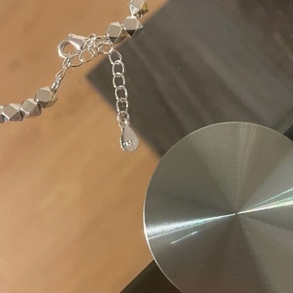 The Geo Tennis Bracelet in Tibetan Silver 925 - Thumbnail 8