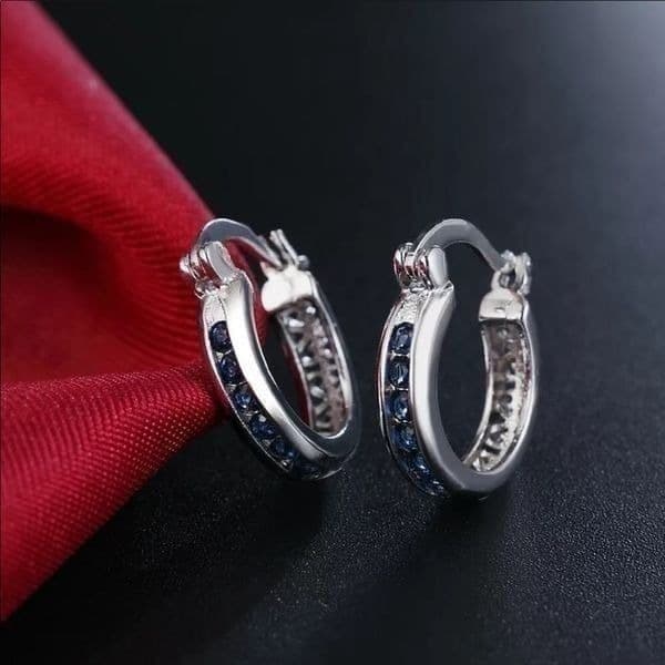 The Blue Hoop earring in 925 - Image 1