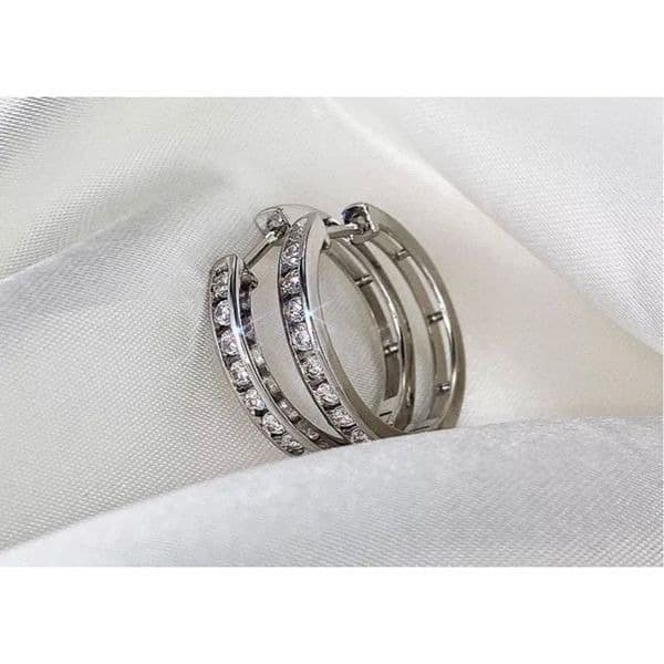 The Dramatic Hoop in cubic zirconia in 925 - Thumbnail 9