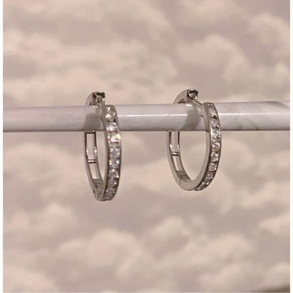 The Dramatic Hoop in cubic zirconia in 925 - Thumbnail 5