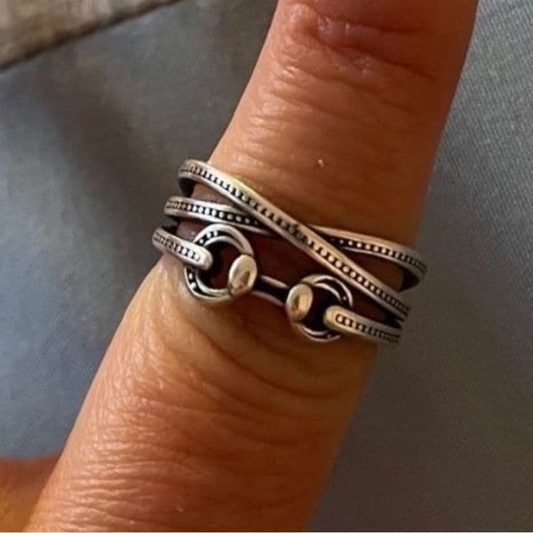 The Belt it Ring in antiqued silver 925 stamped - Thumbnail 5